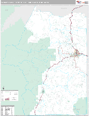 Grants Pass Wall Map Premium Style